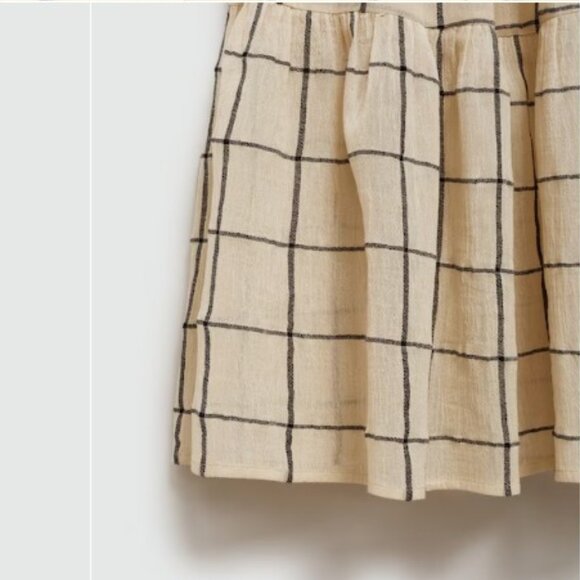 Mango Beige Checkered Midi Dress - Picture 6 of 6